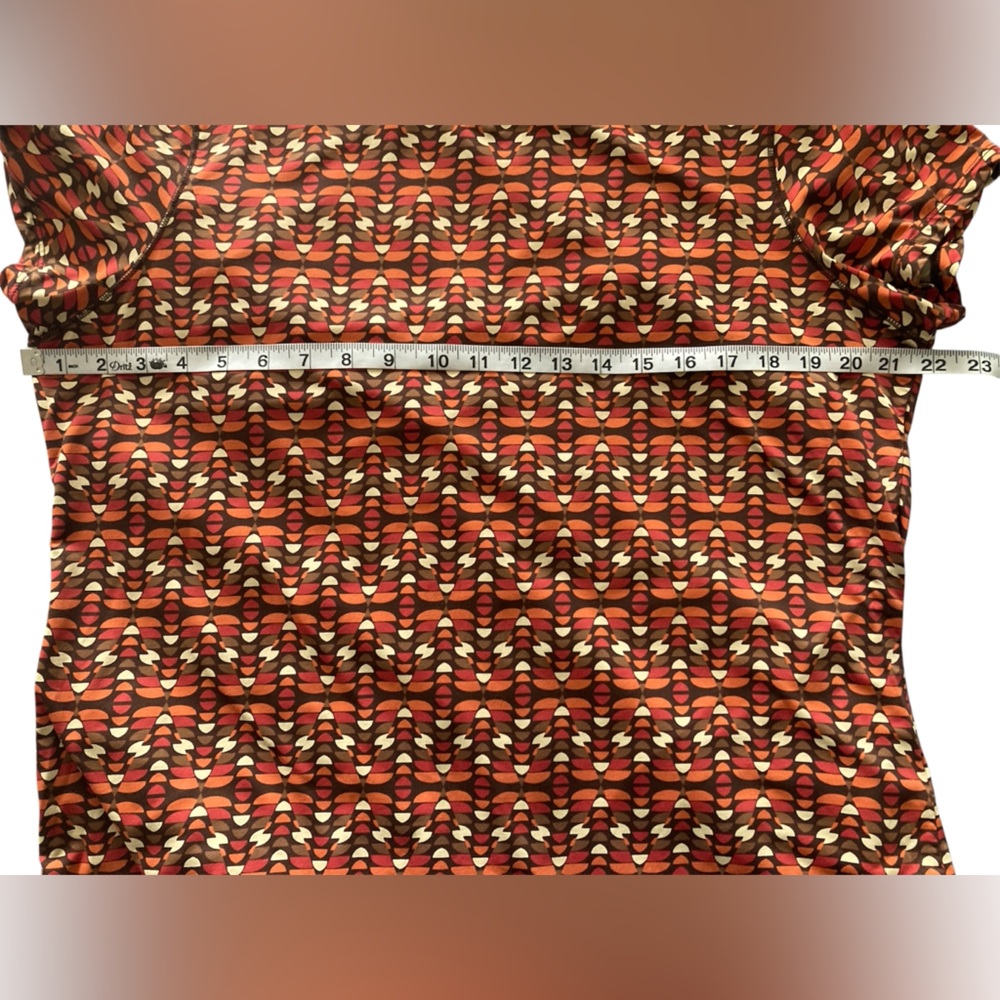 Pendleton Orange And Black Patterned Short Sleeve… - image 5